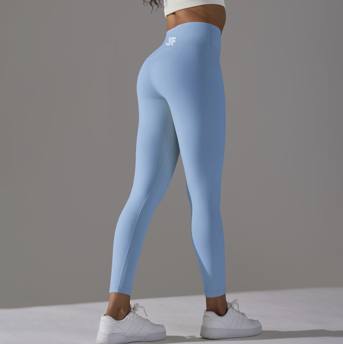 JogFit: "Finish Line" Performance Leggings - Light Blue