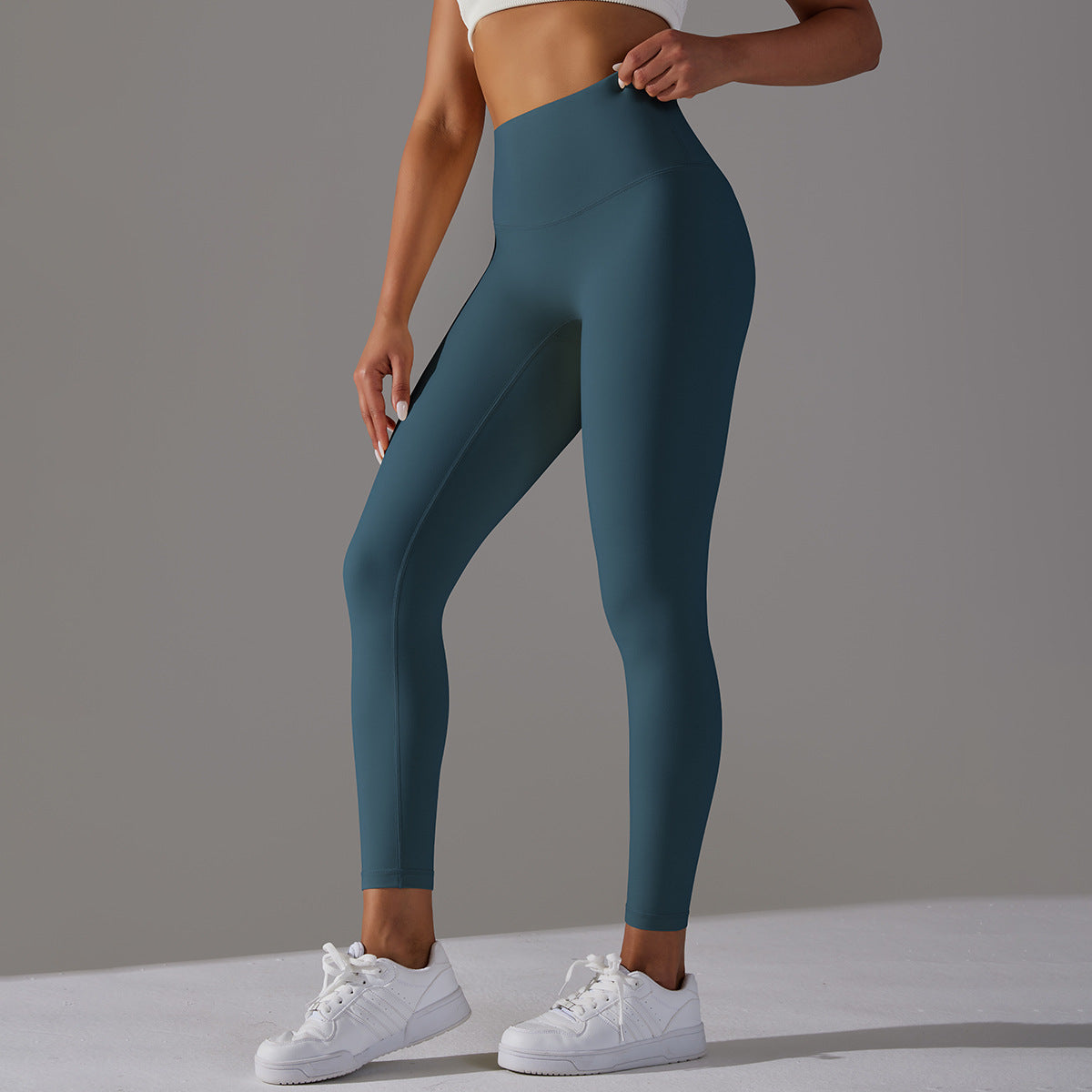 JogFit- "Finish Line" Performance Leggings - Teal