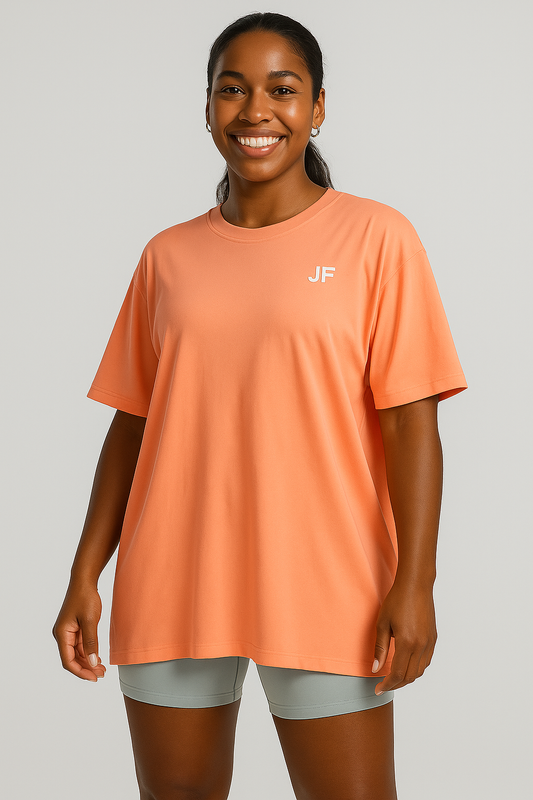 JogFit: "Flow" Oversized Performance Tee - Orange